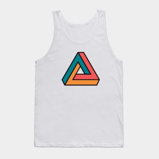 Vintage Penrose Triangle Geometry // Impossible Triangle Tank Top